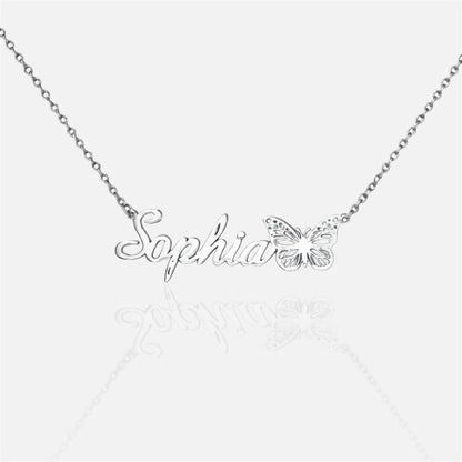 蝴蝶名字項鍊