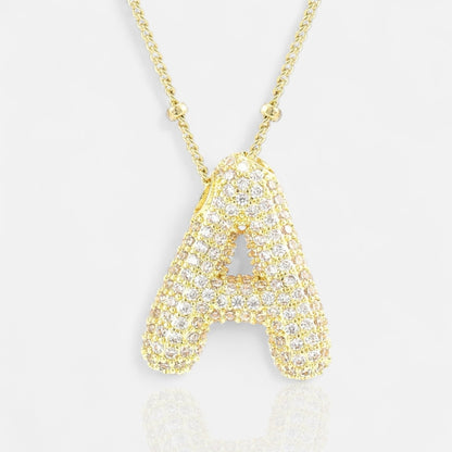 閃石泡泡字母項鍊